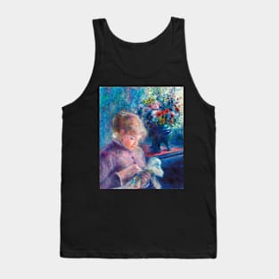 Young Woman Sewing by Renoir Tank Top